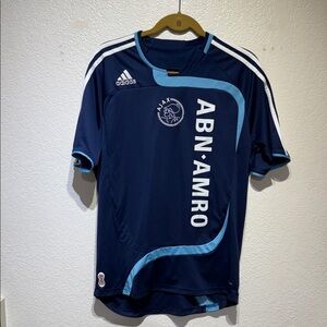 Adidas Navy and Light Blue Ajax Jersey #10